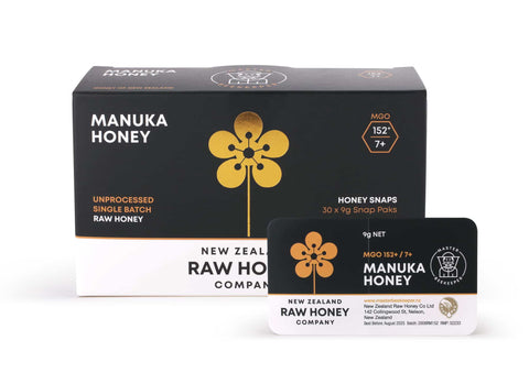 Raw Mānuka Honey MGO152+ Snaps - Date Expired Aug 2025 - Special price
