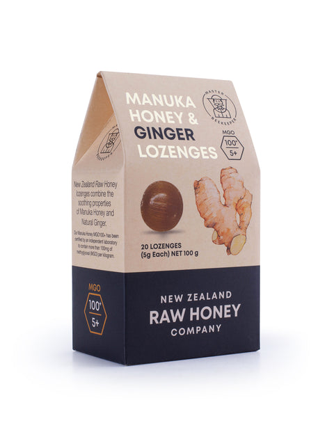 Raw Mānuka Honey & Ginger Lozenges