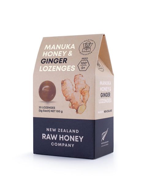 Raw Mānuka Honey & Ginger Lozenges