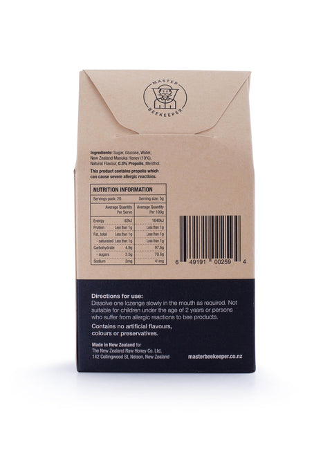 Raw Mānuka Honey & Propolis Lozenges